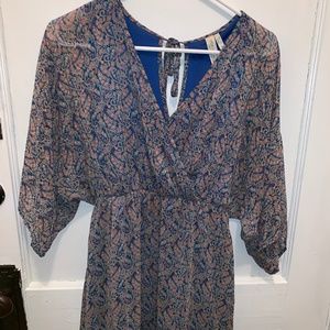 Paisley Surplice Dress